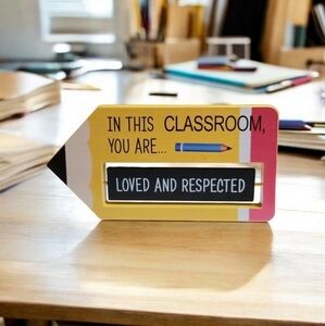 Classroom‎ Decor Pencil-Shaped Tabletop Classroom Decor 7.87' x 3.93'in.